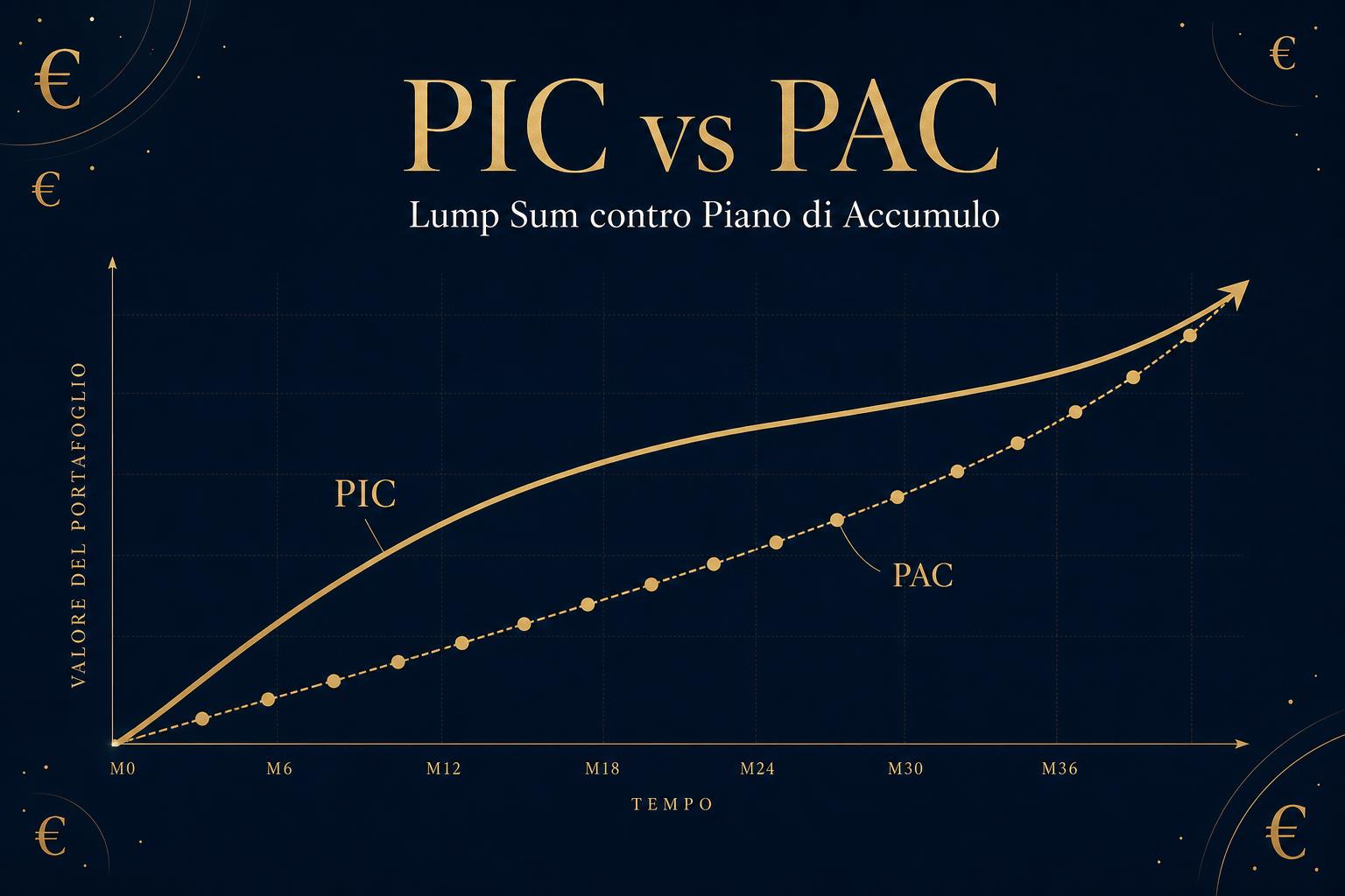 Confronto tra PIC e PAC: due percorsi di investimento sui dati reali in euro
